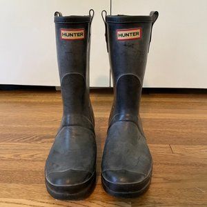 Unisex Original Short Hunter boots, Blue/Gray, US 10 (Mens), EU 43